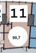 Офис 91 м² — Федерация, Восток, 11 этаж